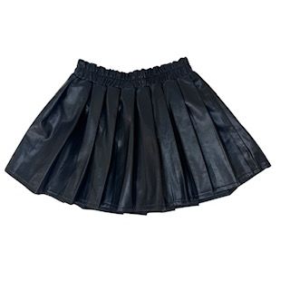 Girls Black Pleated Skort