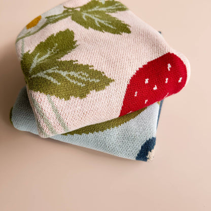 Blanket, Strawberry Bunny | Organic Cotton Kids & Baby Decor