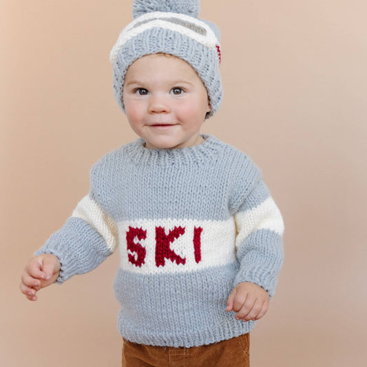 Ski Goggles Beanie, Bowie Grey Baby Kids Adult Snowboard Hat