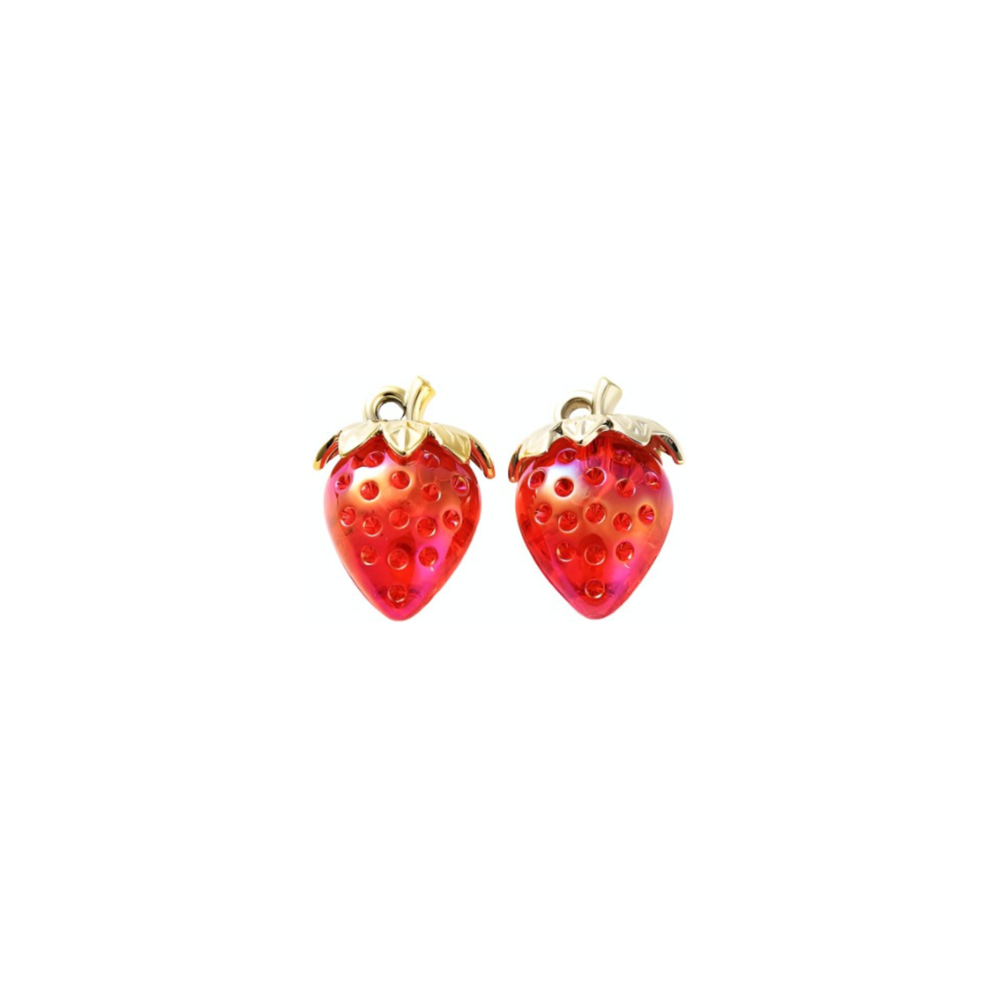 Gold Large Strawberry Charm