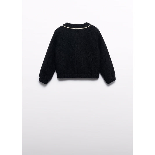 Black Sherpa Dress Jacket