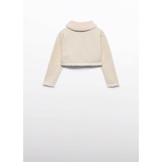 Girl Knit Cardigan Champaigne