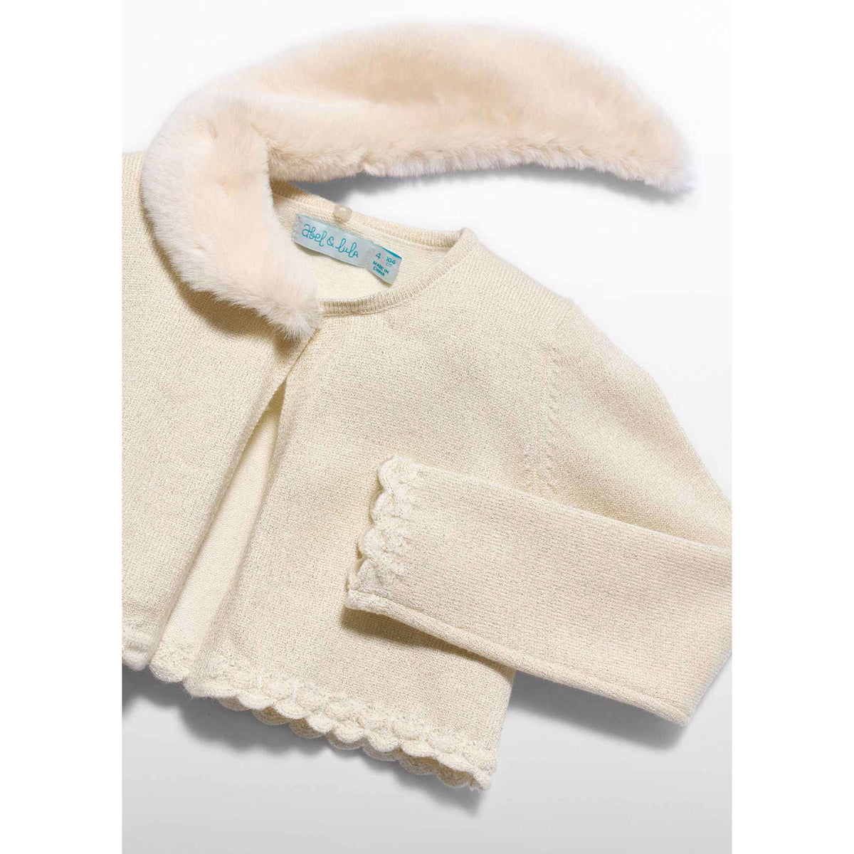 Girl Knit Cardigan Champaigne