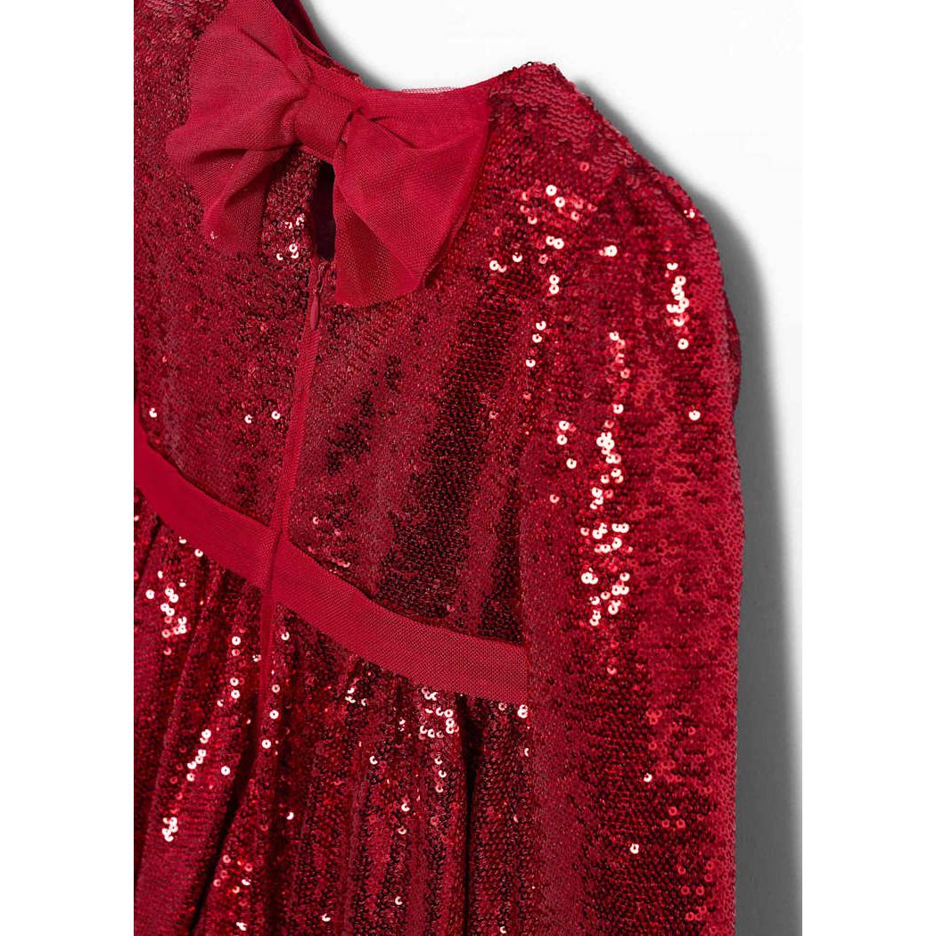 Girls Red Sequin Dress