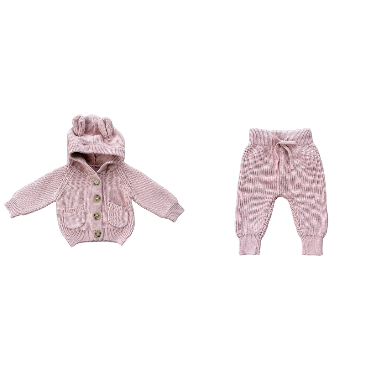 KNIT PANT AND HOODIE