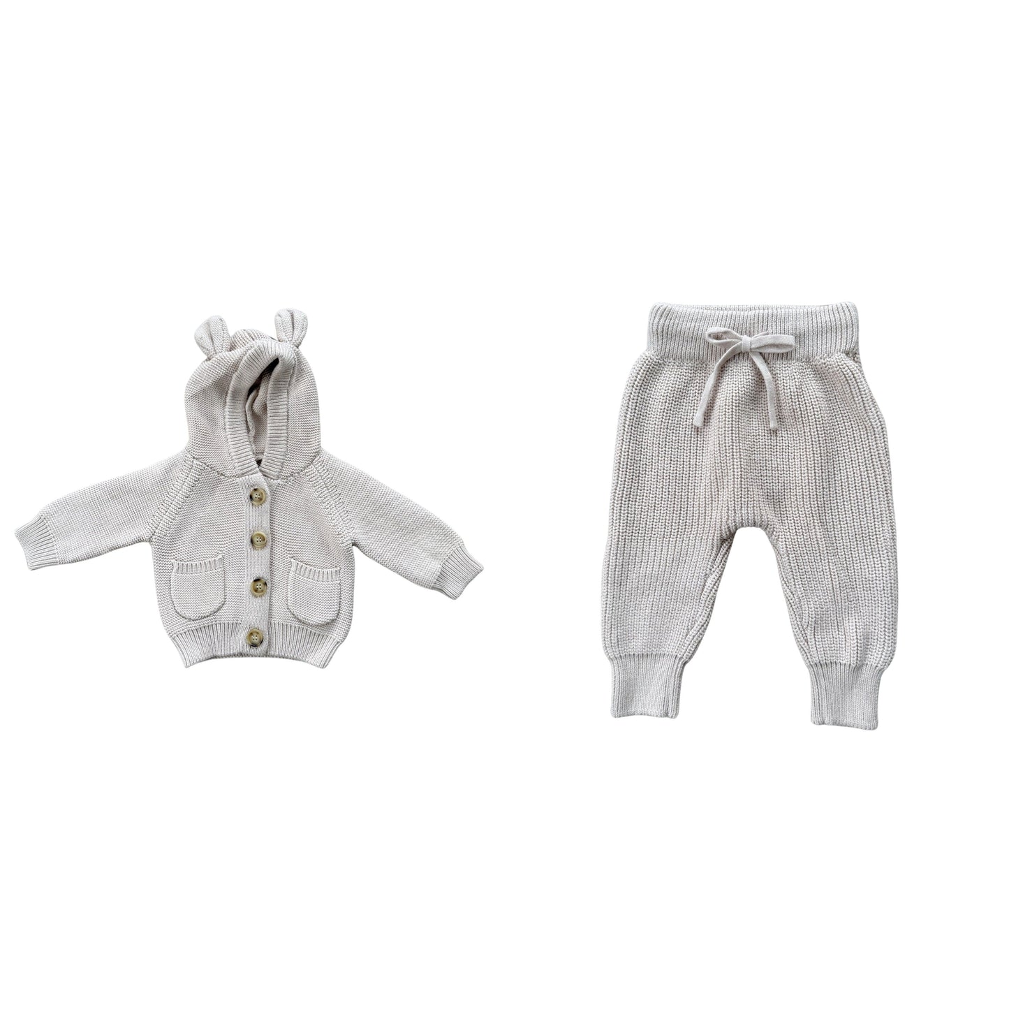 KNIT PANT AND HOODIE