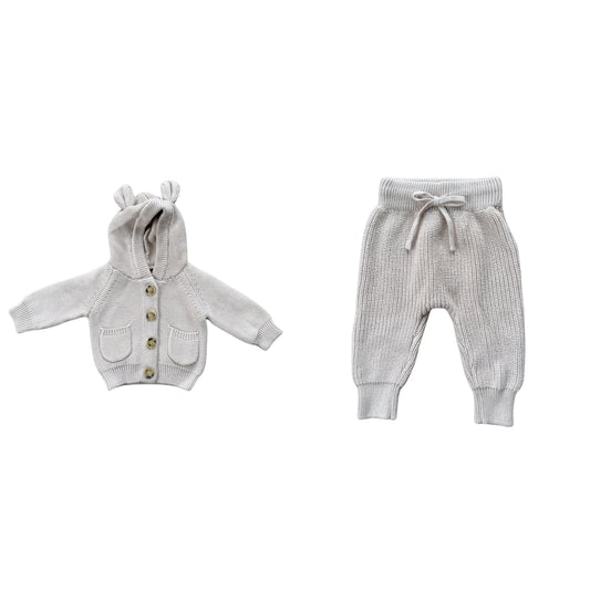 KNIT PANT AND HOODIE