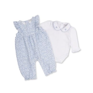 jacquard overall set mix - fall blooms blue