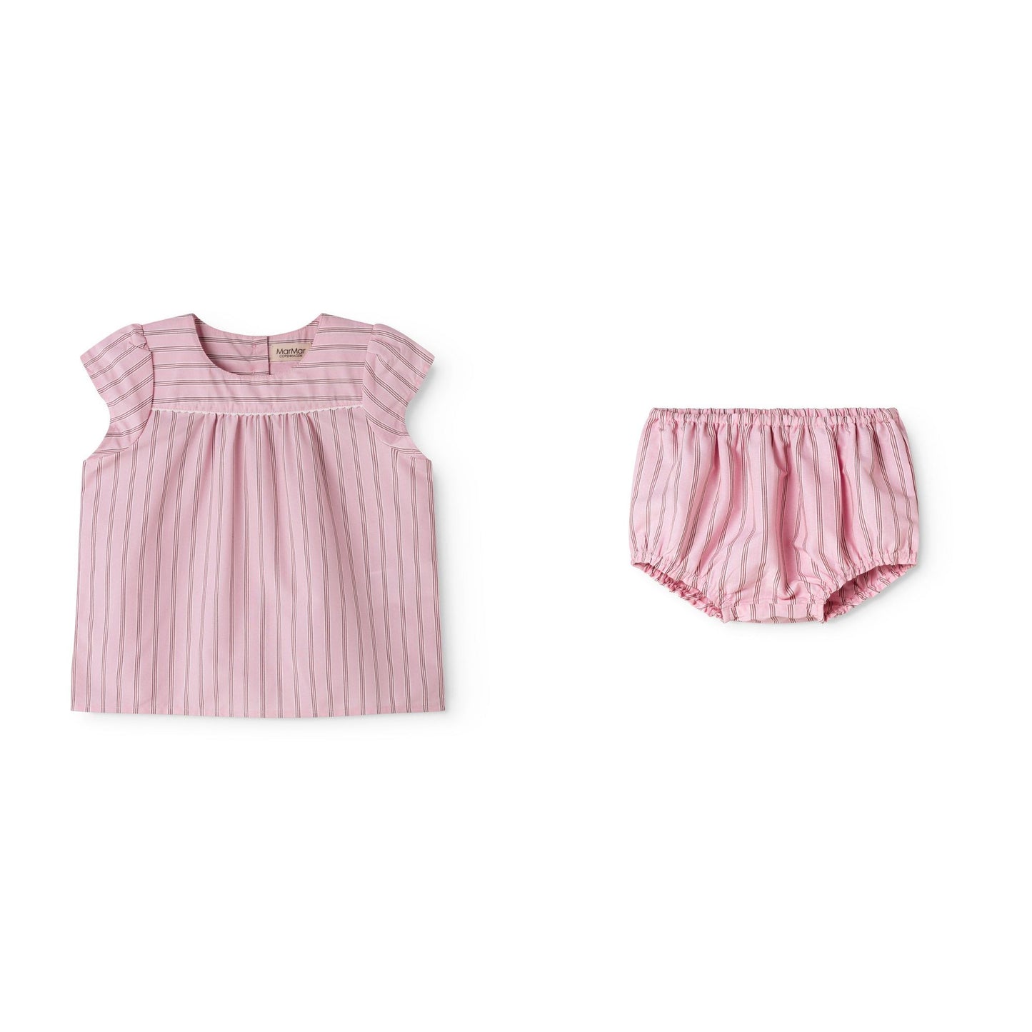 Tuss SS - T-shirt, Bonbon Pink Stripes w/Bloomers