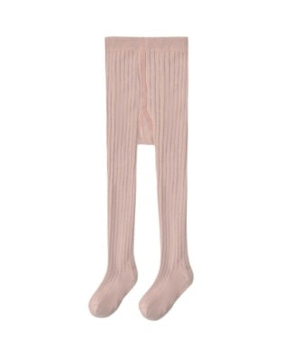 RIBBED TIGHTS ROSEWOOD