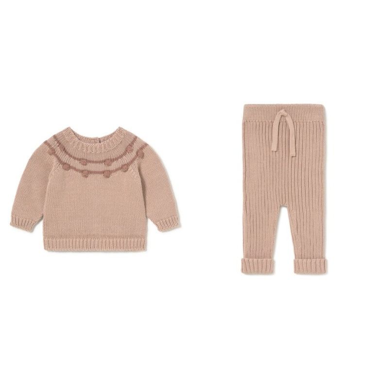 KNIT CHICKPEA SWEATER AND KNIT PANT SET