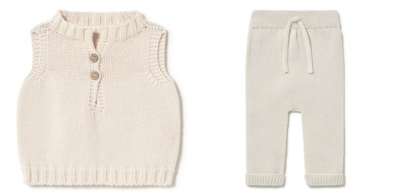 KNIT VEST AND PANT SET