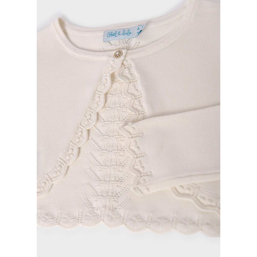 Girl's Bolero-Type Tricot Cardigan