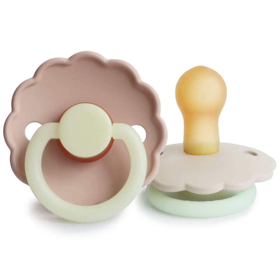 FRIGG Daisy Night Natural Rubber Pacifier | 2-Pack