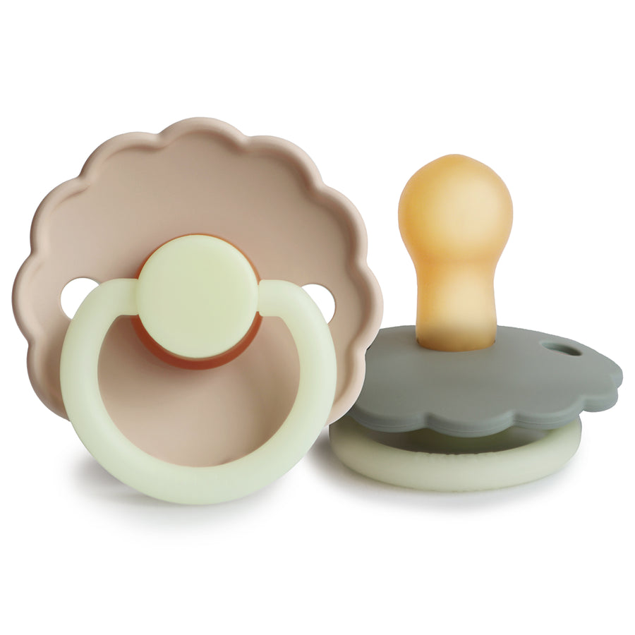 FRIGG Daisy Night Natural Rubber Pacifier | 2-Pack