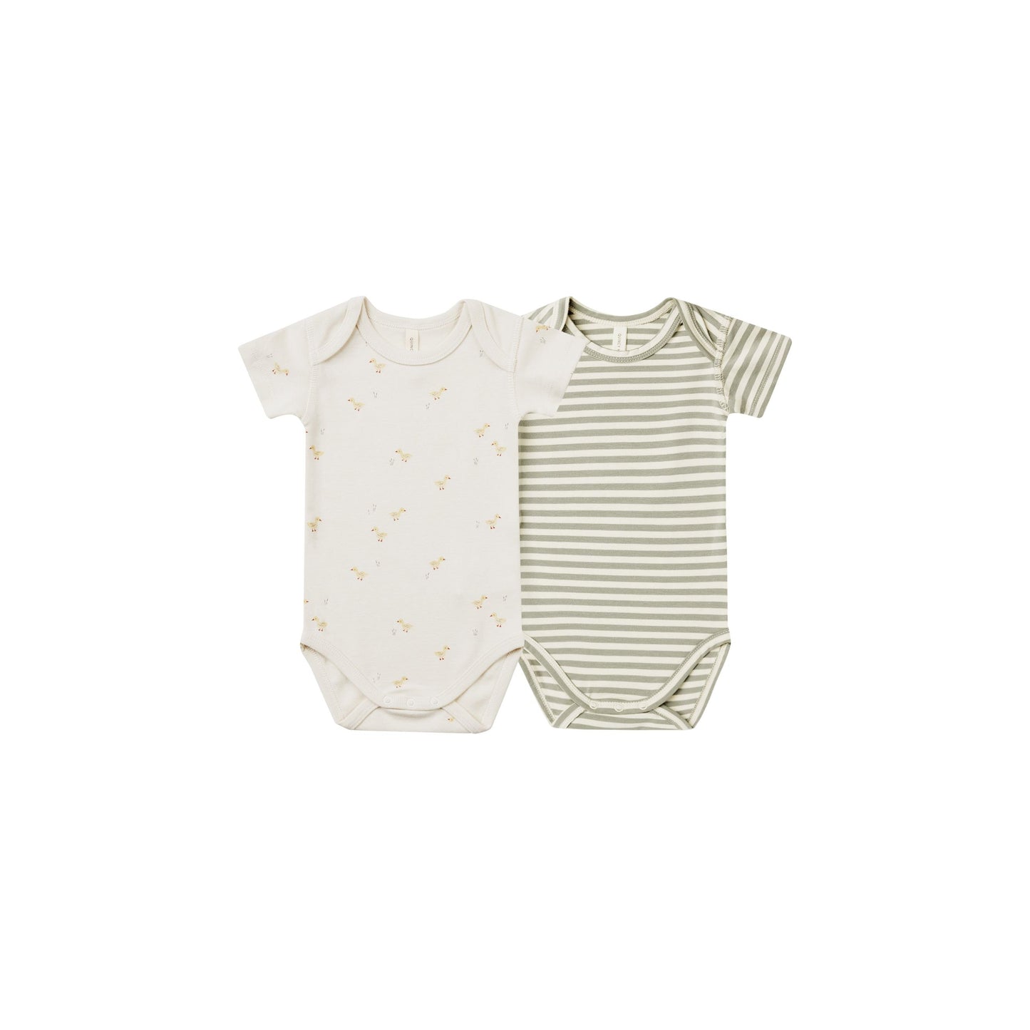 SHORT SLEEVE BODYSUIT|| DUCKS or SAGE STRIPE