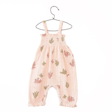 BABY GIRL JERSEY JACQUARD JUMPSUIT
