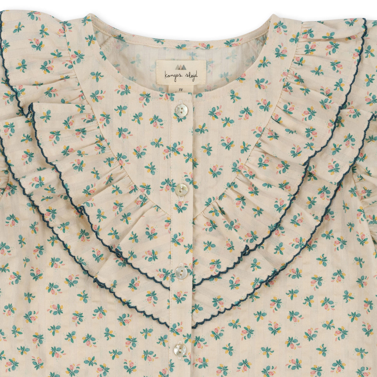 KIM FRILL FLORAL SS SHIRT