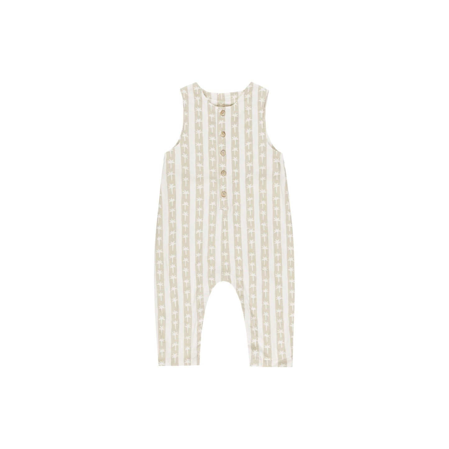 BUTTON JUMPSUIT || PALM STRIPE