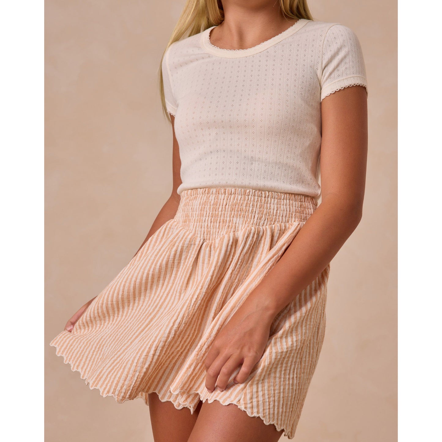 POINTELLE TEE || IVORY