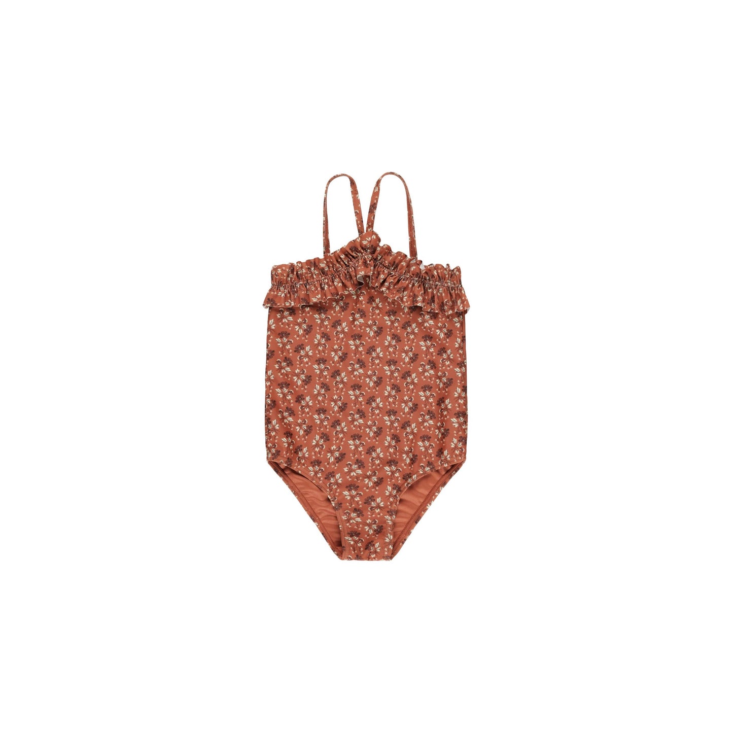 ROUCHED ONE-PIECE || RED FLORAL