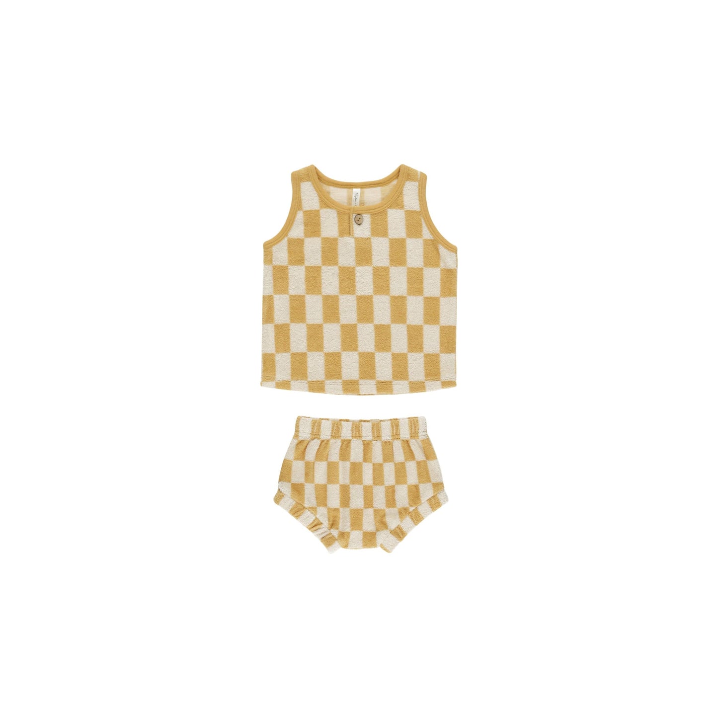 BABY TANK SET || MARIGOLD CHECK