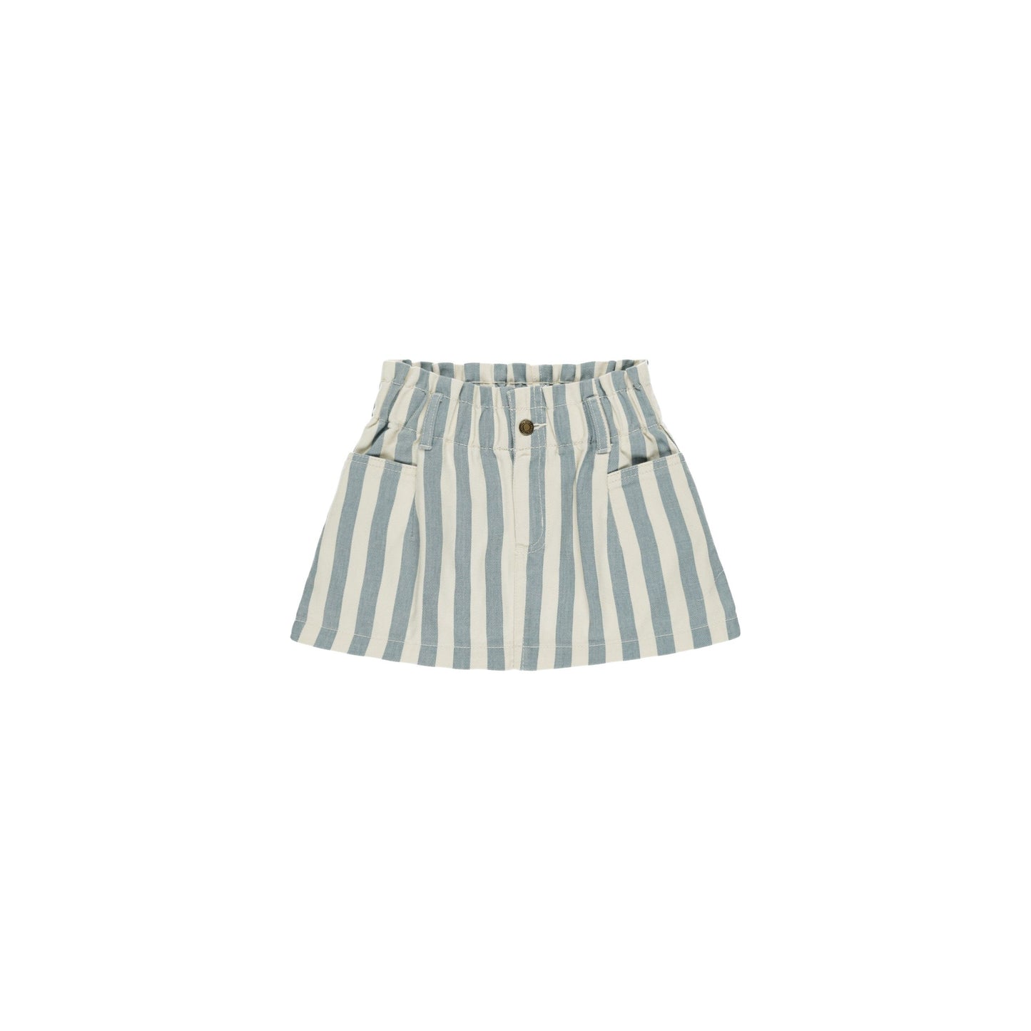 DENIM MINI SKIRT || OCEAN STRIPE