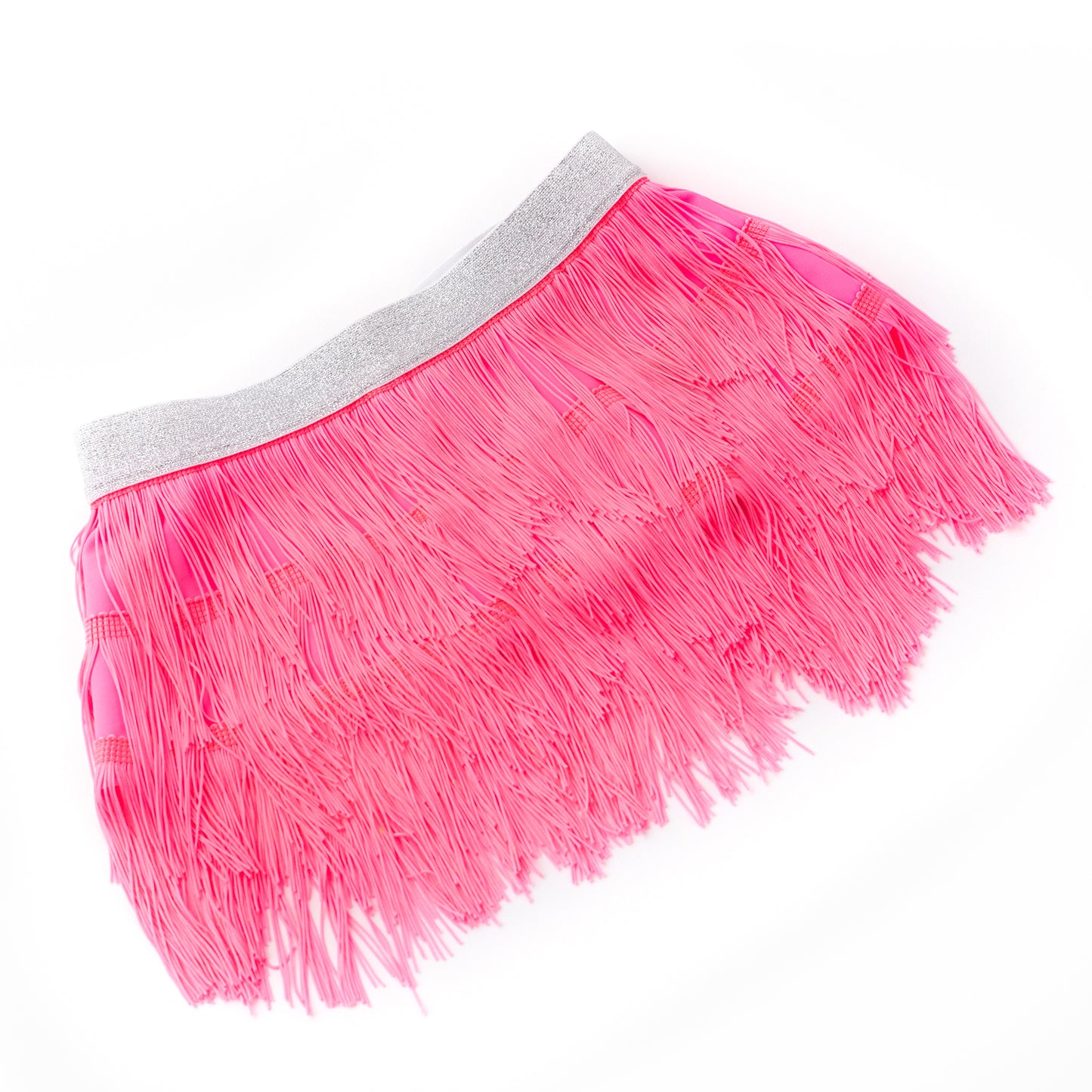 fringe skirt - hot pink