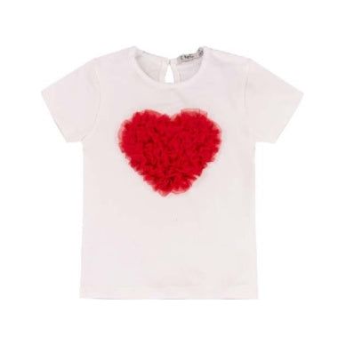 S/S STRETCH JERSEY T-SHIRT W/HEART