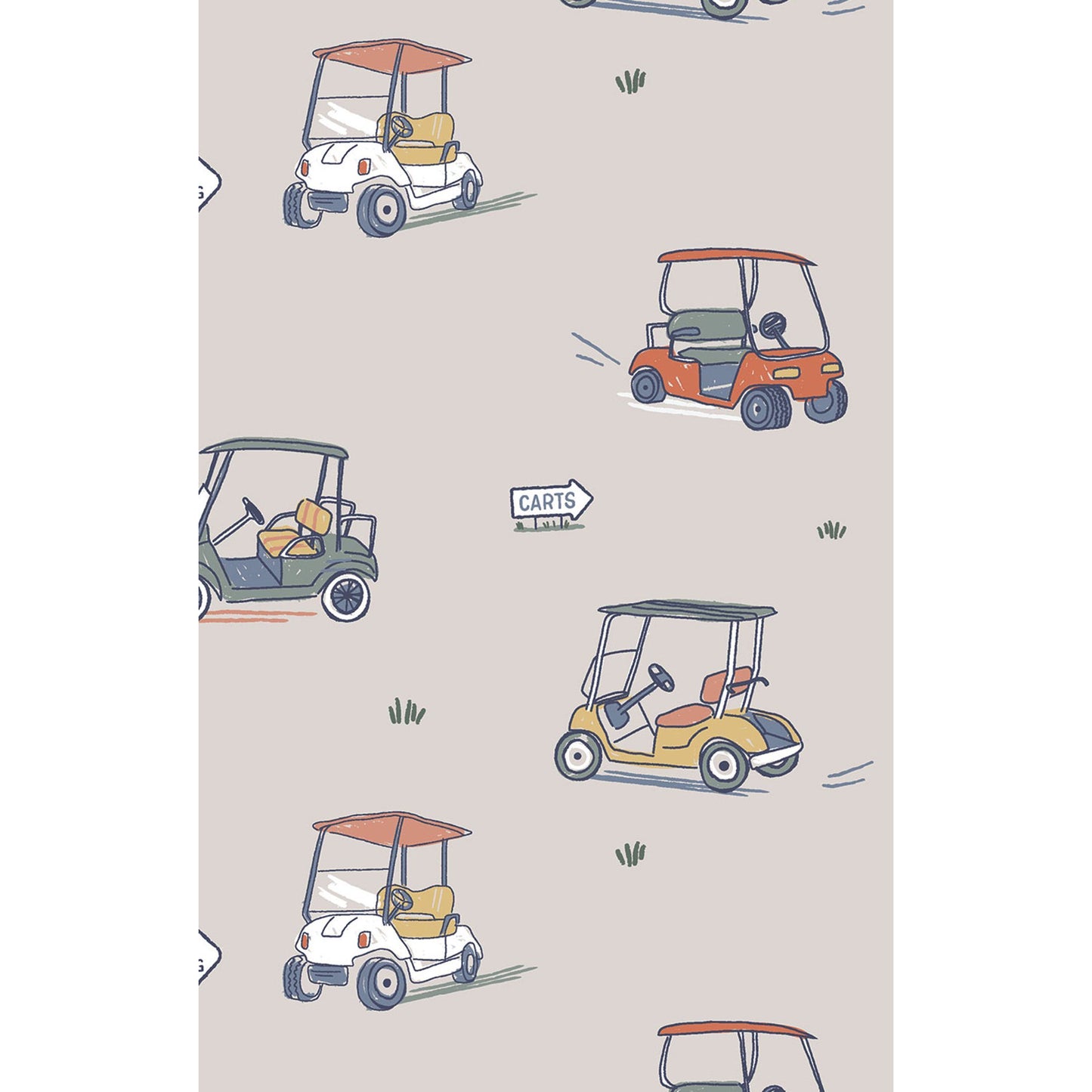 Zooming Golf Carts - 2 Way Zipper Romper