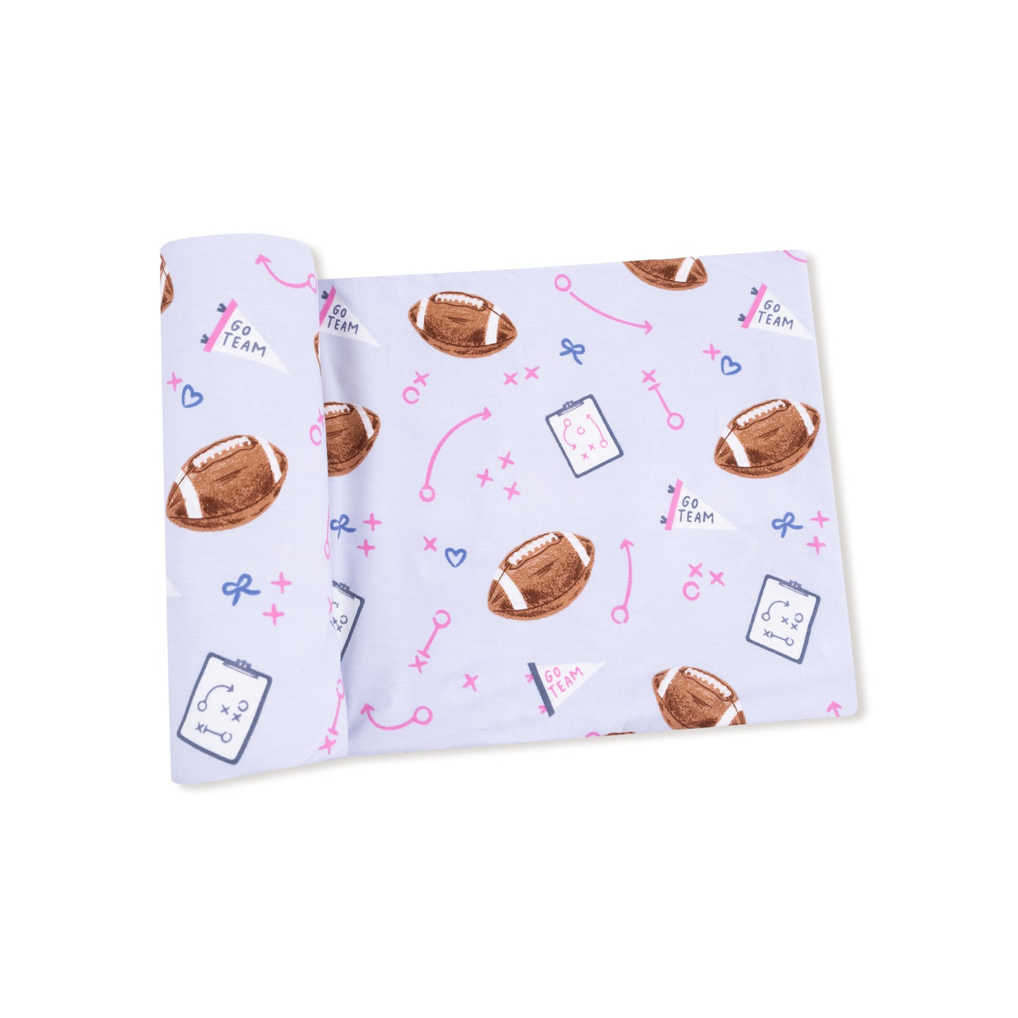 Touchdown Time - Lavender - Swaddle Blanket