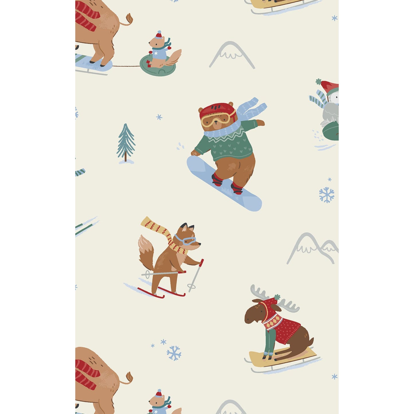 Winter Animal Sports - 2 Way Zipper Romper