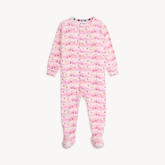Pink Apres Chic Modal Footie