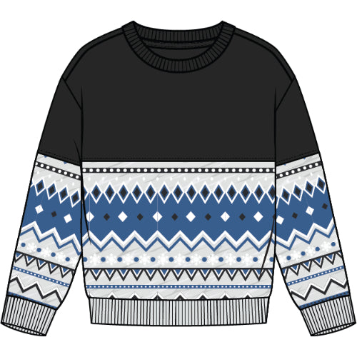 L/S SWEATSHIRT TOP KNIT-HEATHER GREY LT.