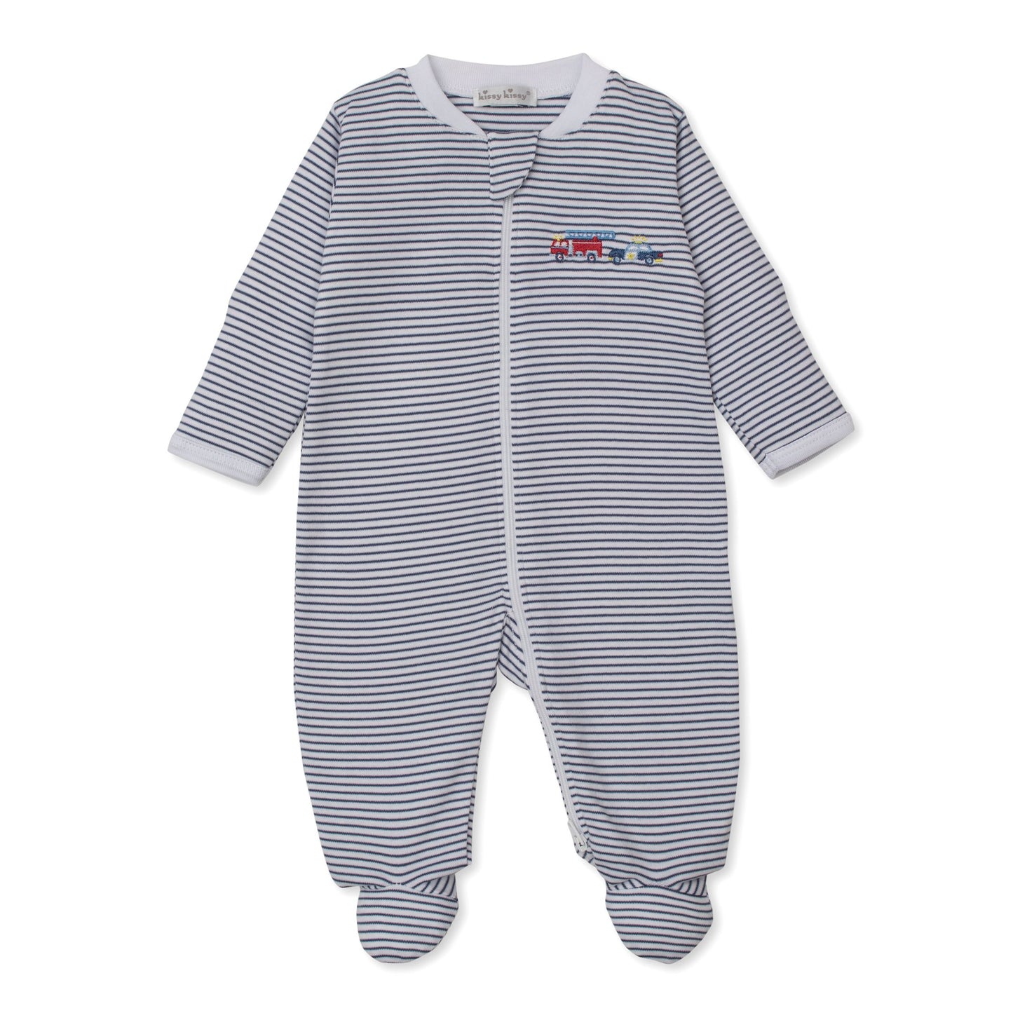 Rescue Raid Stripe Footie W/Zip