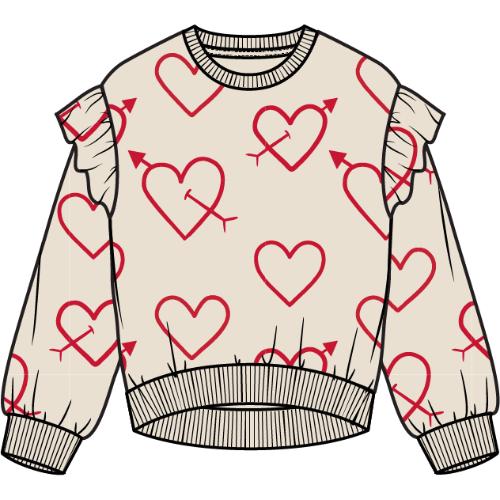 L/S SWEATSHIRT KNIT-BEIGE