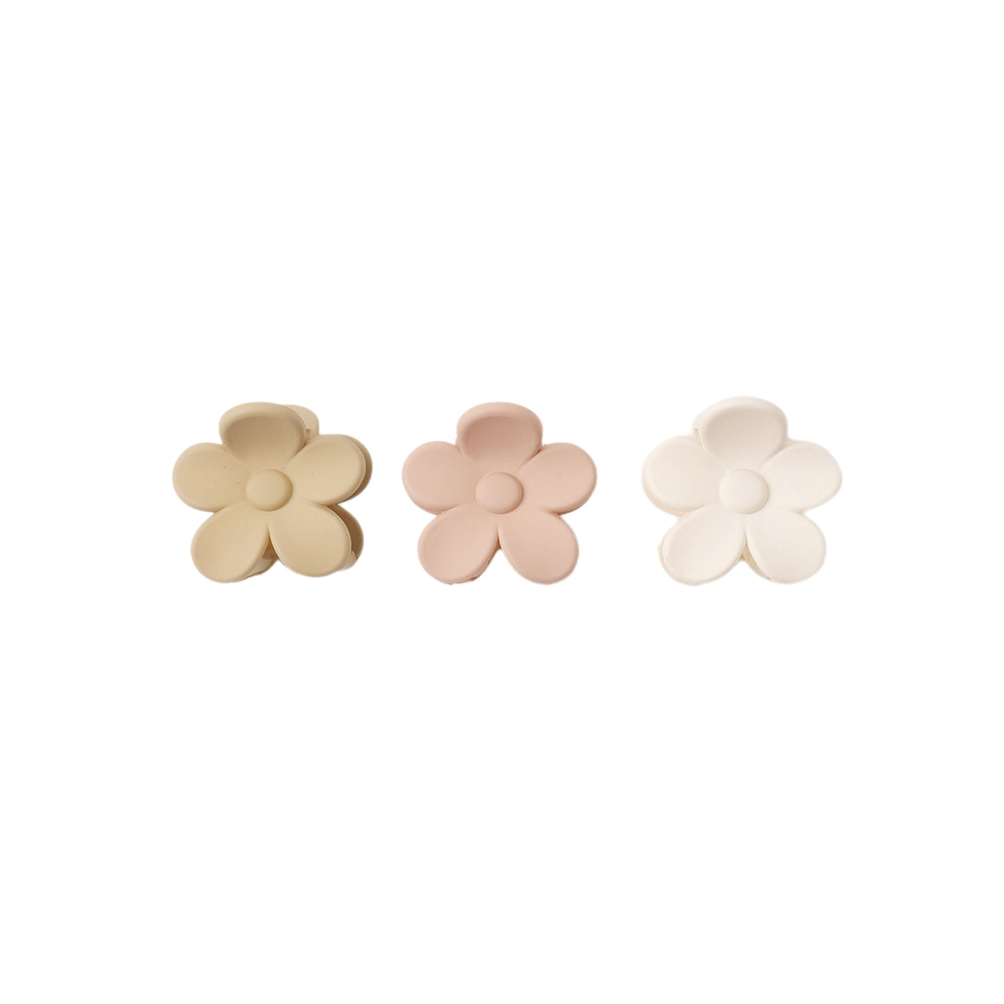FLOWER CLIP SET BUTTERSCOTCH, BLUSH, IVORY