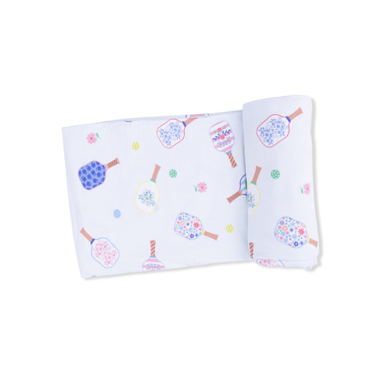 Floral Pickleball - Swaddle Blanket