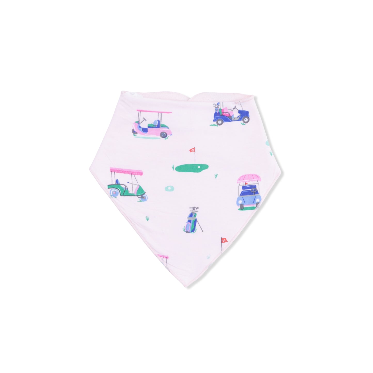 Vintage Golf Carts Pink - Bandana Bib