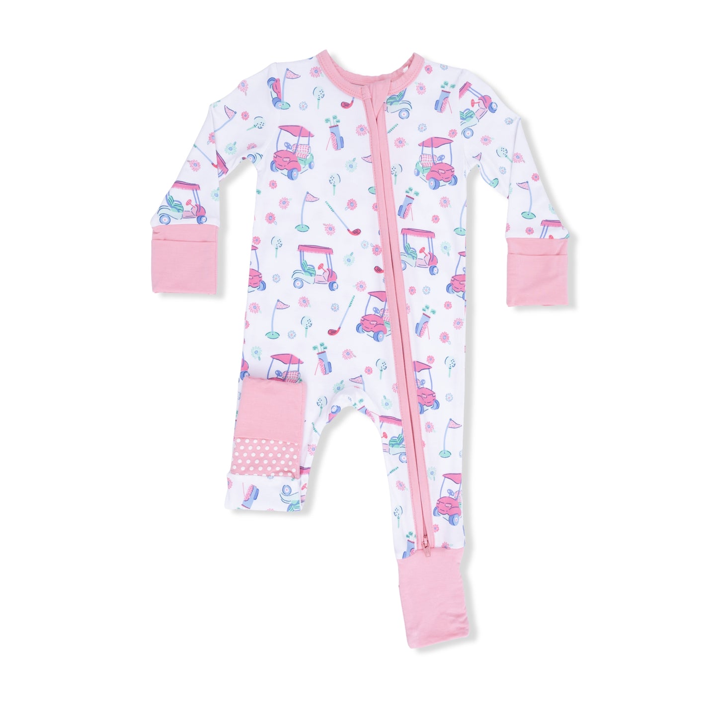 Golf Carts and Flowers - Convertible Romper