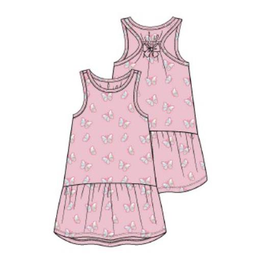 SLEEVELESS DRESS KNIT-PINK LT.