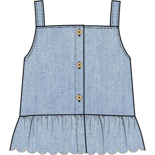TANK WOVEN-BLUE DENIM LT.