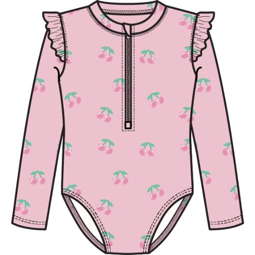 1PC SWIMSUIT KNIT-PINK LT.