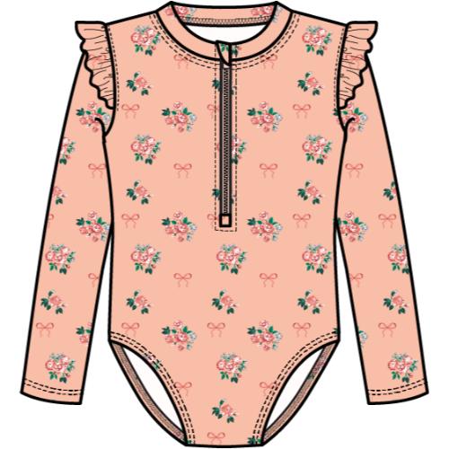 1PC SWIMSUIT KNIT-PEACH