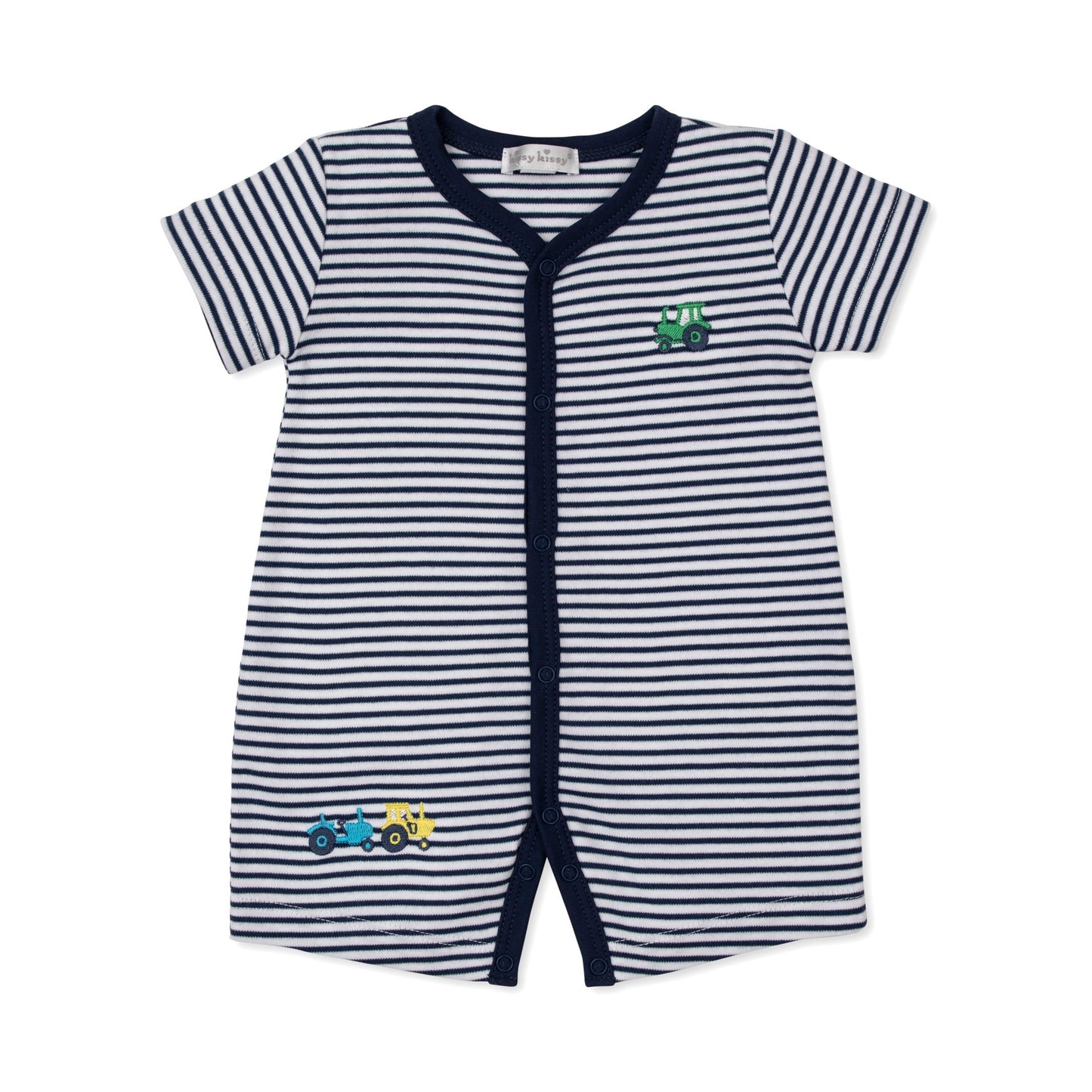Trusty Tractors Stripe Short Playsuit