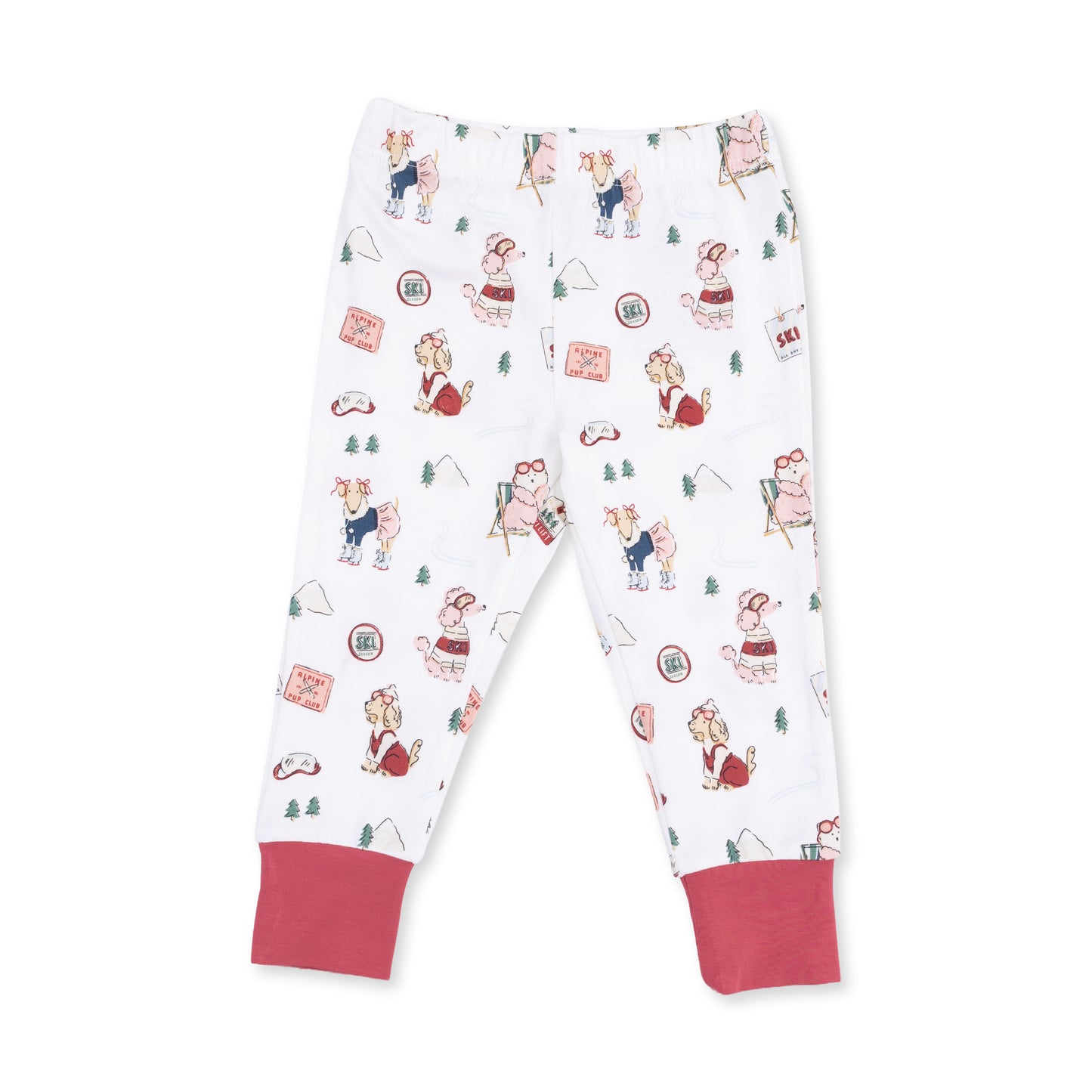 Winter Sports Dogs Pink - Long Sleeve Loungewear Set