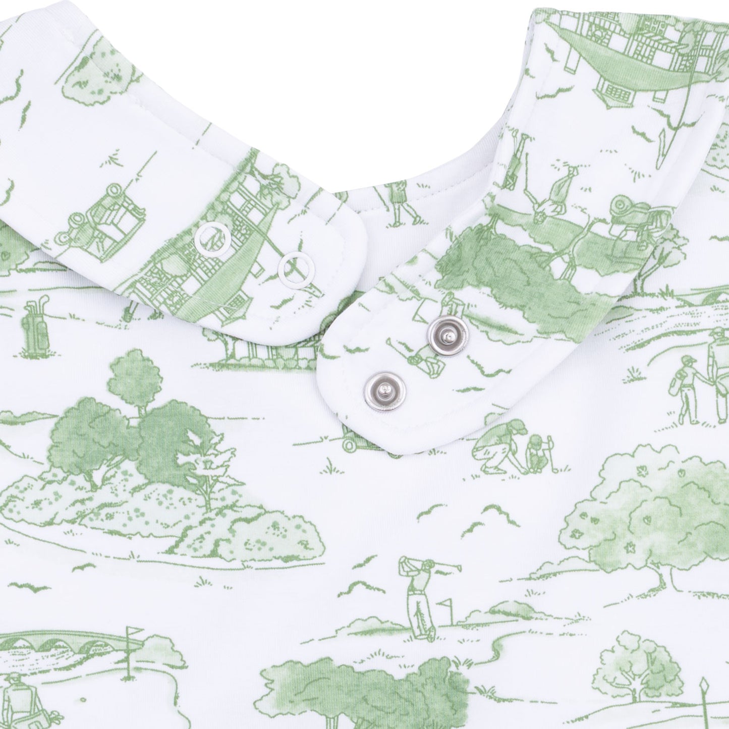 Golf Toile Green - Feeding Bib