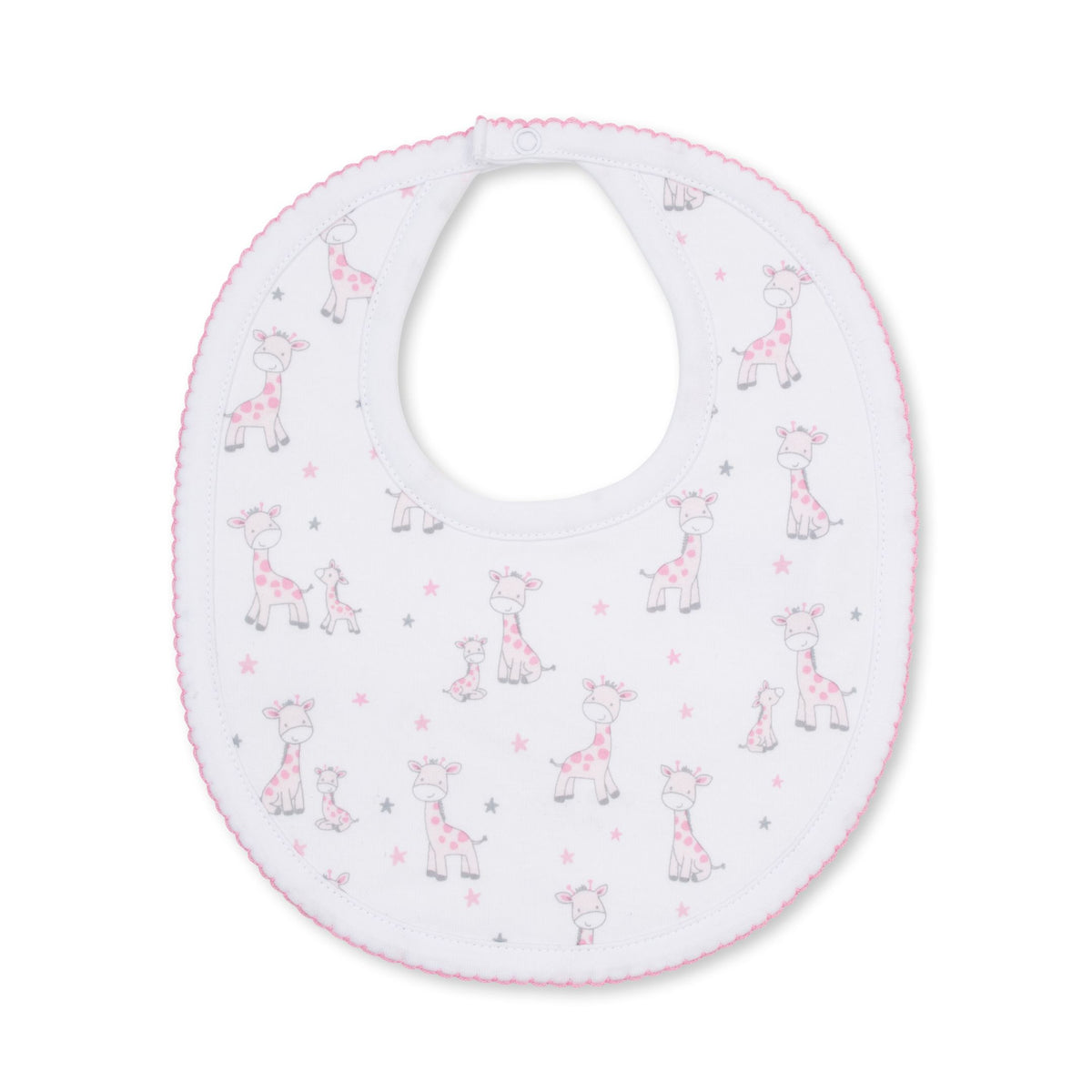 Just Giraffes Pink Print Bib
