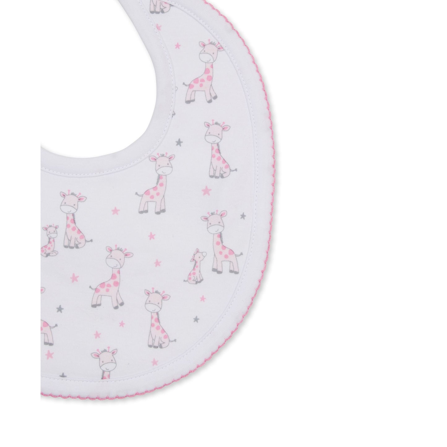Just Giraffes Pink Print Bib
