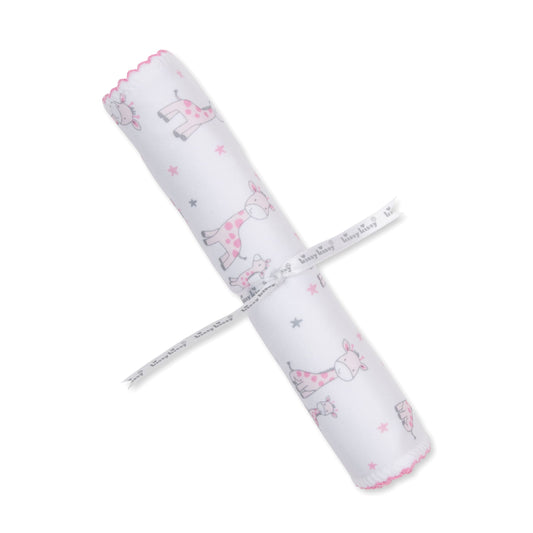 Just Giraffes Pink Print Burp